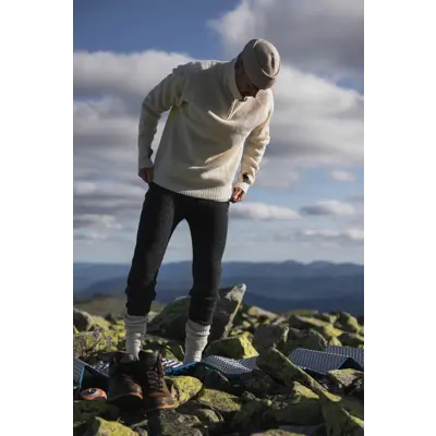 Ullbukse strikket Vidda mørkgrå, bilde 9