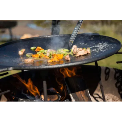 Steikehelle støpejern med 3 bein Ø45 cm, bilde 4