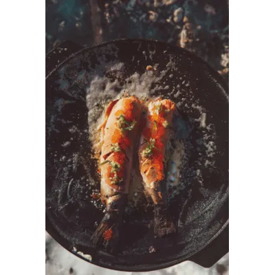 Steikehelle støpejern med 3 bein Ø45 cm, bilde 5