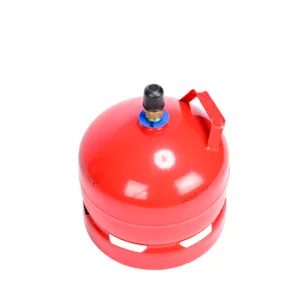 Propanflaske og gass 5 kg stål påtrykksventil