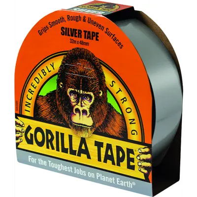 Lerretstape sølv 48 mm x 32 m