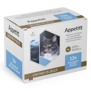 Våtfôr kolje og reke i gele 12x85 g