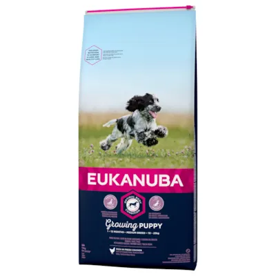 Hundefôr Growing Puppy Medium Breed 15 kg