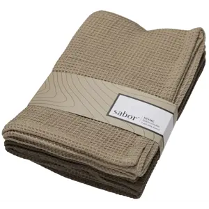 Kjøkkenhåndkle 2 pk beige, brun