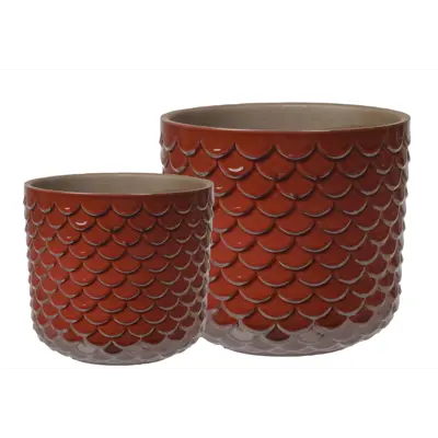 Blomsterpotte Fjellet sett à 2 stk rød, bilde 2