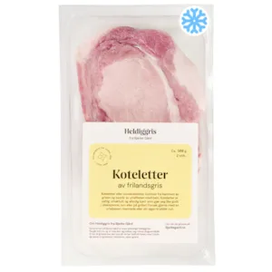 Fryste Fryste Koteletter av Frilandsgris 2 pk