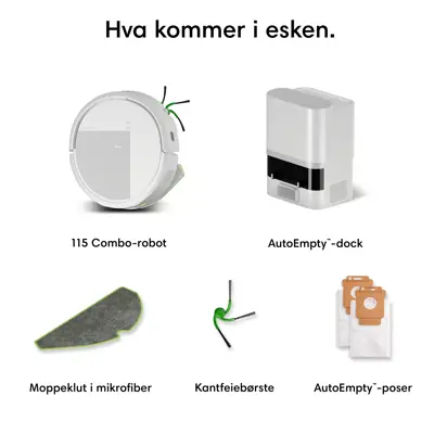 Robotstøvsuger Combo 115+ hvit, bilde 8