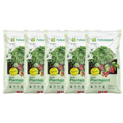 Torvfri plantejord 40 L-5 pk