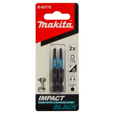 Bits T15 50 mm 1/4" Impact Black, bilde 2