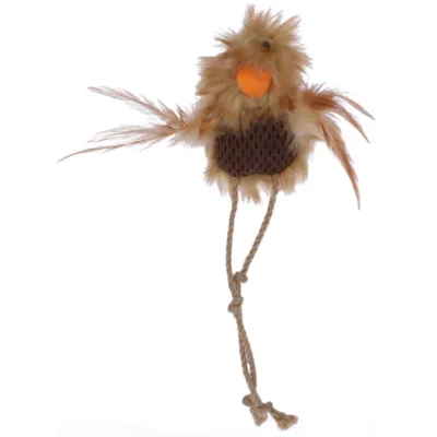 Katteleke villfugl med fjær