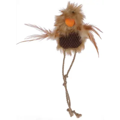 Katteleke villfugl med fjær