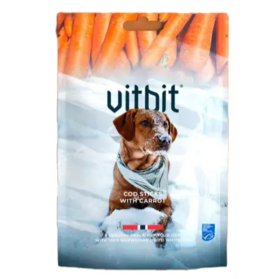 Tyggepinne med torsk og gulrot 100 g