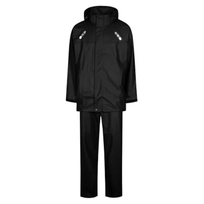 Regnsett PU svart