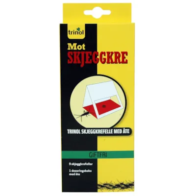 Skjeggkrefelle med åte