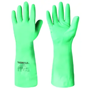 Nitril kjemikaliehansker grønn