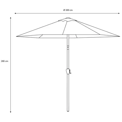 Parasoll med tilt Ø3 m, bilde 3