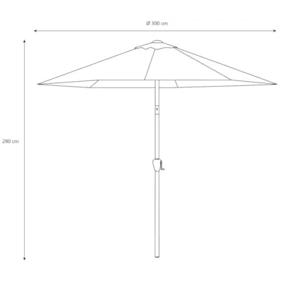 Parasoll med tilt Ø3 m, bilde 3