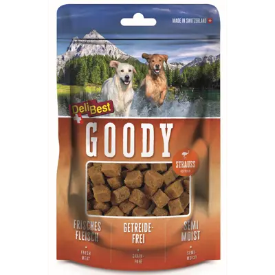Hundesnacks Goody med struts 100 g