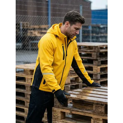 Regnjakke PU gul, bilde 5