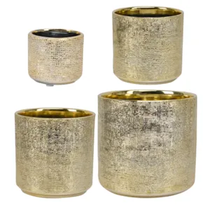 Blomsterpotte Verena sett à 4 stk gull