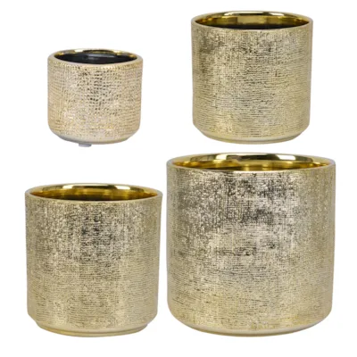 Blomsterpotte Verena sett à 4 stk gull