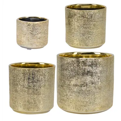 Blomsterpotte Verena sett à 4 stk gull