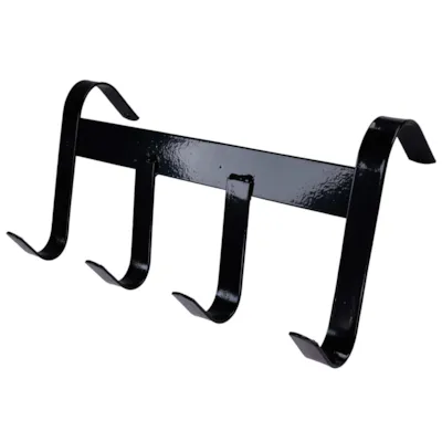 Oppheng med 4 kroker svart