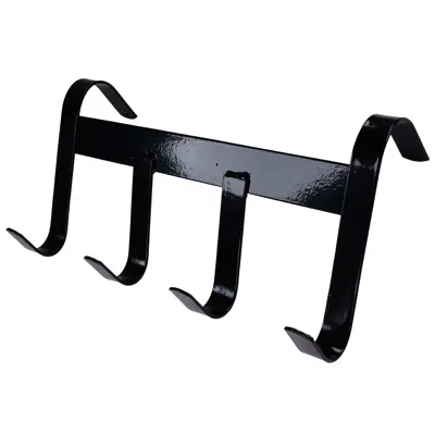 Oppheng med 4 kroker svart