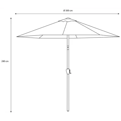 Parasoll med tilt Ø3 m, bilde 3