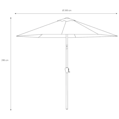 Parasoll med tilt Ø3 m, bilde 3