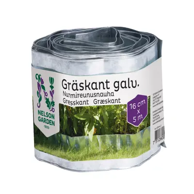Gresskant galvanisert 16 cm x 5 m
