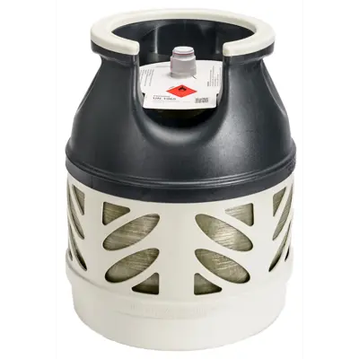 Propanflaske og gass 5 kg kompositt påtrykksventil