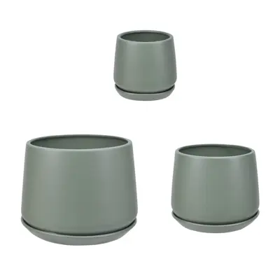 Blomsterpotte Marte grønn sett à 3 stk