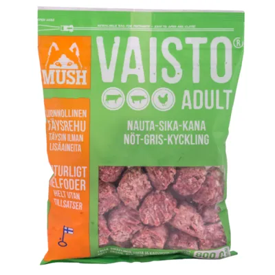 Hundefôr Vaisto frosset okse-gris-kylling 800 g