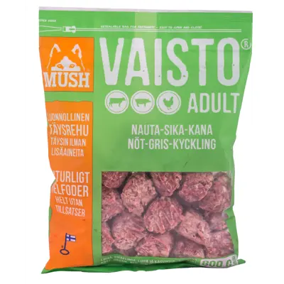 Hundefôr Vaisto okse-gris-kylling frosset 800 g
