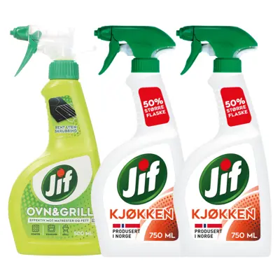 Kit med 1 ovn og grillspray og 2 kjøkkenspray