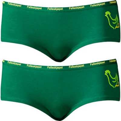 Hipster dame grønn 2 pk