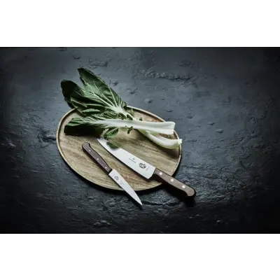 Kokkekniv sett stål og kebony brun, bilde 2