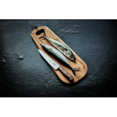 Kokkekniv sett stål og kebony brun, bilde 3