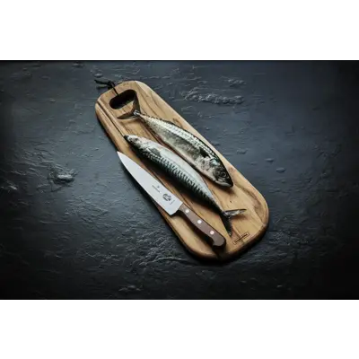 Kokkekniv sett stål og kebony brun, bilde 3