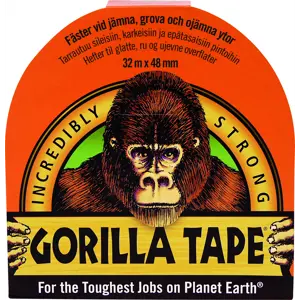 Lerretstape svart 48 mm x 32 m