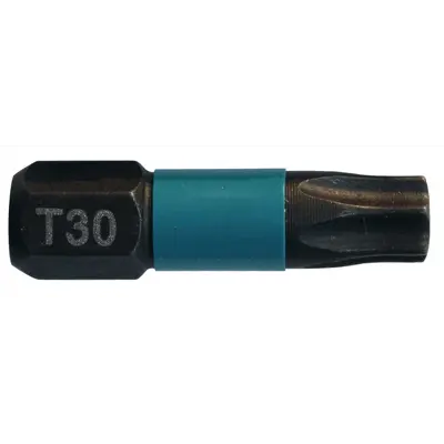 Bits T30 25 mm 1/4" Impact Black