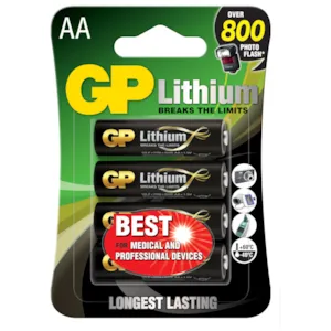 Litium batteri AA 4 pk