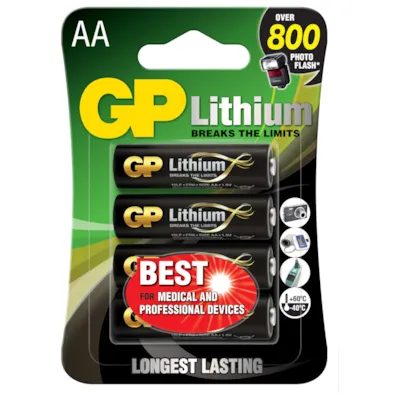 Litium batteri AA 4 pk