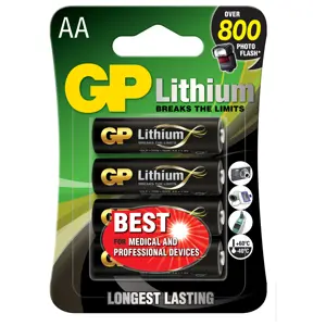 Litium batteri AA 4 pk