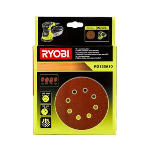 Eksentersliper slipepapir RO125A10 10 stk