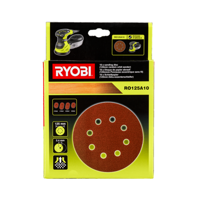 Eksentersliper slipepapir RO125A10 10 stk