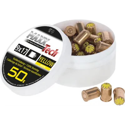 Patron 9x17 mm gul 50 stk