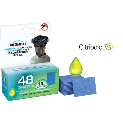 Refill Mot Mygg Backpacker Citriodiol 48 t