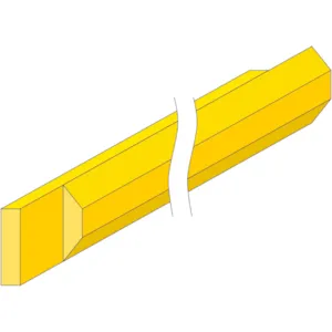 Tverrligger lasket åttekantet 100x3000 mm